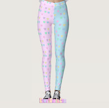 Load image into Gallery viewer, Heart Rainbow Leggings, Tights