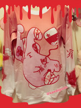 Load image into Gallery viewer, Guru Kawa Hurt Bunny Yami Kawaii Menhera Sweater bloody ver. (Made to Order)