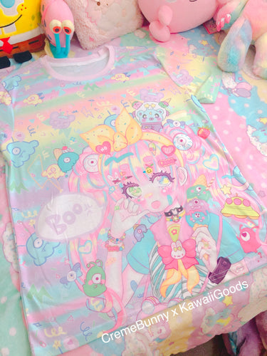Creme Bunny x Kawaii Goods Decora Girl Party Top (Made to Order)