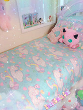 Load image into Gallery viewer, Sweetie Dreams and Trixie Yume Kawaii Fairy Kei Fleece Blanket  (Made to Order)