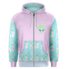 Load image into Gallery viewer, Alien Cutie Reba the alien and Kikko TV Kawaii Sweater (Made to Order)