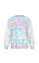 Load image into Gallery viewer, LOVE Balloons Cici Bunny Happy Clouds Sweater