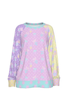 Load image into Gallery viewer, Conversation Heart Animals Raglan Sweater (made to order)