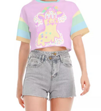 Load image into Gallery viewer, Dreamy Alien Giraffe Fifi Crop Top Crop Top (made to order)