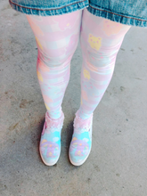 Load image into Gallery viewer, Gummy Bear Alien Gingham Tights/Leggings (made to order)