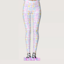 Load image into Gallery viewer, Gummy Bear Alien Gingham Tights/Leggings (made to order)