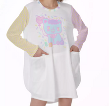 Load image into Gallery viewer, Trixie the Alien Baby Bear Curse Blocks Dress (Made to Order)