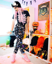 Load image into Gallery viewer, Fairy Kei Pastel Goth Skeleton Creepy Cute Tee (Made to Order)