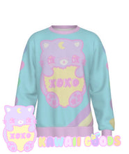 Load image into Gallery viewer, Conversation Heart Bunny and Bear Sweater (Made to Order)