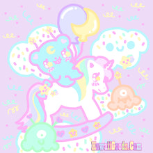 Load image into Gallery viewer, Sweetie Dreams Rocking Horse and Trixie the Alien Top (made to order)