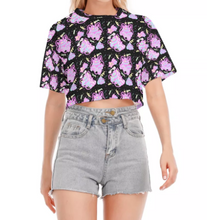 Load image into Gallery viewer, Pop Art Emotion Bear and Lilly Crop Top (made to order)
