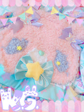 Load image into Gallery viewer, Dreamy Fuzzy Bear Overalls Dress (Made to Order)