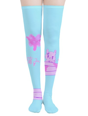 Hurt Bunny Pastel OTK Socks (Made to Order)