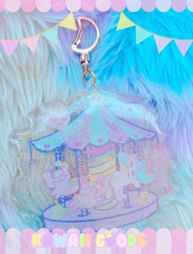 Dreamy Carousel Friends Holographic Keychain
