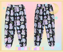 Load image into Gallery viewer, Dreamy Cloud Babies Fuzzy jogger pants (Made to Order) black