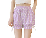 Polkadot Color Block Heisei Retro Pumpkin Shorts (made to order)