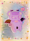 Tommy the Fangs Holographic Glitter Sticker