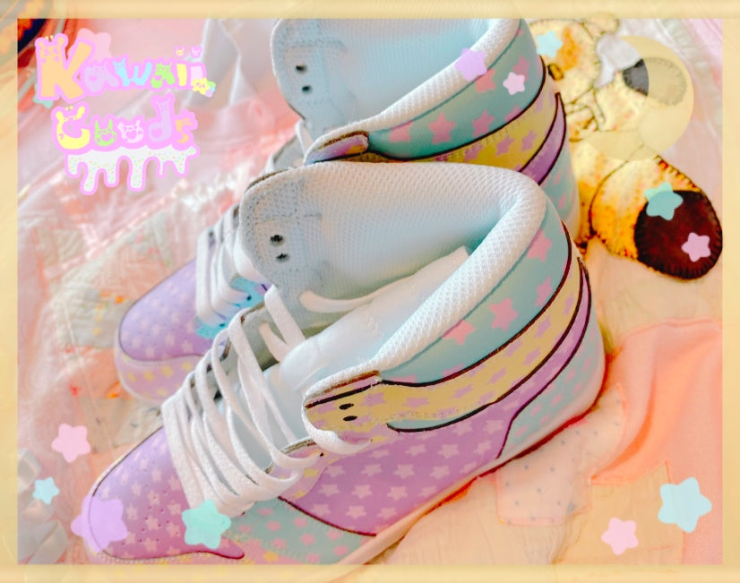 Dreamy Starry Colorblock Shoes Women (Made to Order)