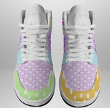Heisei Retro Polkadot Colorblock Shoes Women (Made to Order)