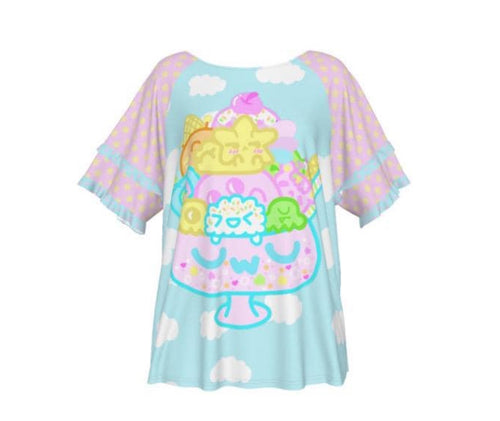 Twinkle Parfait Ruffle Frilly Top