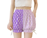 Polkadot Color Block Heisei Retro Pumpkin Shorts (made to order)
