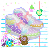 Heisei Retro Polkadot Colorblock Shoes Women (Made to Order)