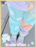 Rainbow Cloud Fuzzy jogger pants (Made to Order)