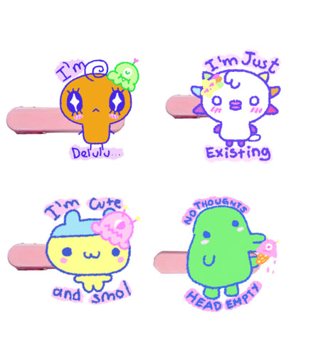 Kawaii Tamagotchi Hairclip Preorder