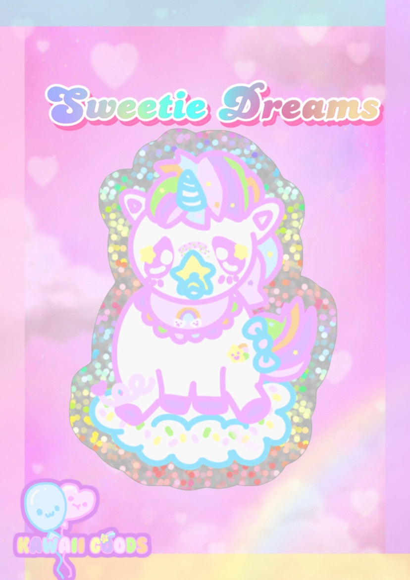 Sweetie Dreams Holographic Glitter Sticker