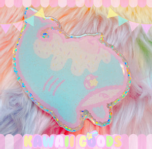 Sweet Tooth Shark Holographic Acrylic Pin