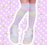 Heisei Retro Polkadot Colorblock Shoes Women (Made to Order)