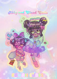 Abby Baby and Claud Cutie Holographic sticker