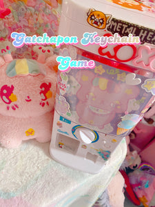 Gatchapon Capsule Play Time! Get a random keychain!