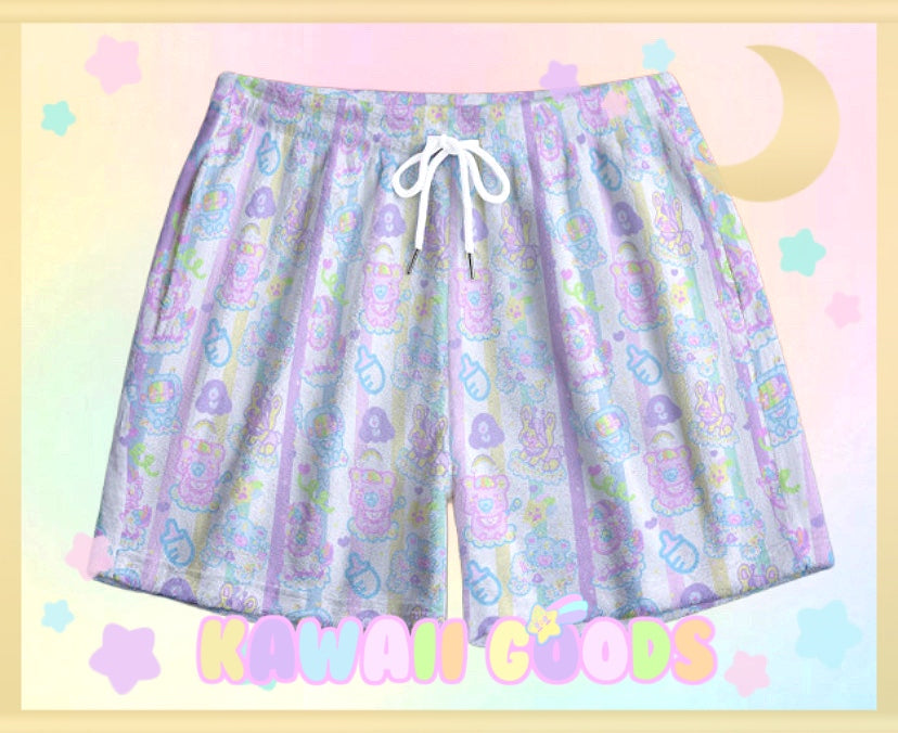 Dreamy Cloud Babies Fuzzy Shorts (made to order) white