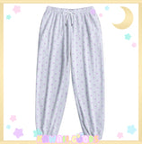 Pink Polkadot Fuzzy jogger pants (Made to Order)