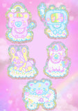 Dreamy Cloud Babies Set Holographic Glitter Sticker