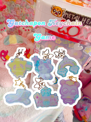 Gatchapon Capsule Play Time! Get a random keychain!