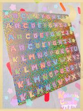 Load image into Gallery viewer, Dreamy Holo Bear Alphabet Sticker Sheet