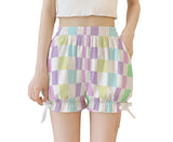 Pastel Checkered Pumpkin Shorts (made to order)