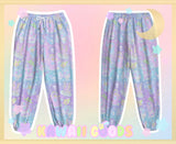 Dreamy Cloud Babies Fuzzy jogger pants (Made to Order) rainbow