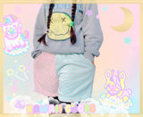 Starry Colorblock Fairykei Fuzzy Shorts (made to order) pink/blue