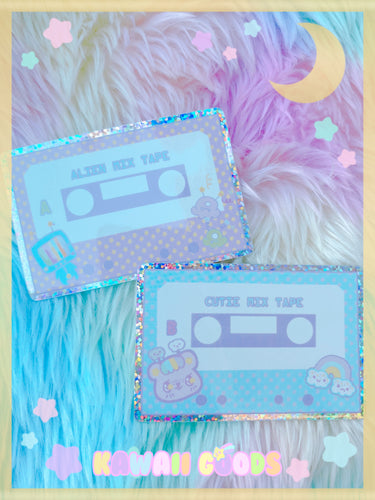 Kawaii Cassette Holographic sticker