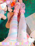 Heart Rainbow stripe fairykei Leggings (Made to Order)