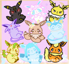 Load image into Gallery viewer, Eeveelution Fanart Pokemon Stickers