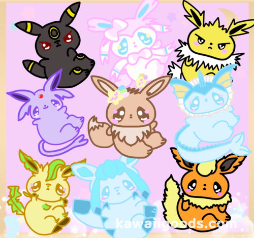 Eeveelution Fanart Pokemon Stickers