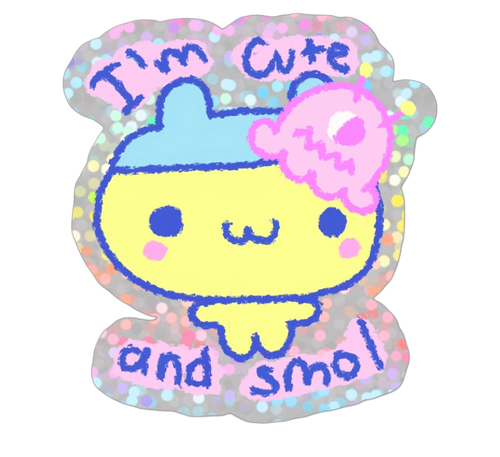 Young Mametchi I’m Cute and Smol Holographic sticker