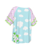 Lucky Panda Ruffle Frilly Top
