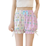 Heart Color Block Heisei Retro Pumpkin Shorts (made to order)