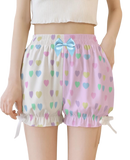 Heart Color Block Heisei Retro Pumpkin Shorts (made to order)