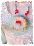 Marshmallow Cherry Cake Pastry necklace